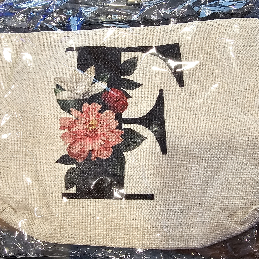 Floral Canvas Tote Bag - Cream